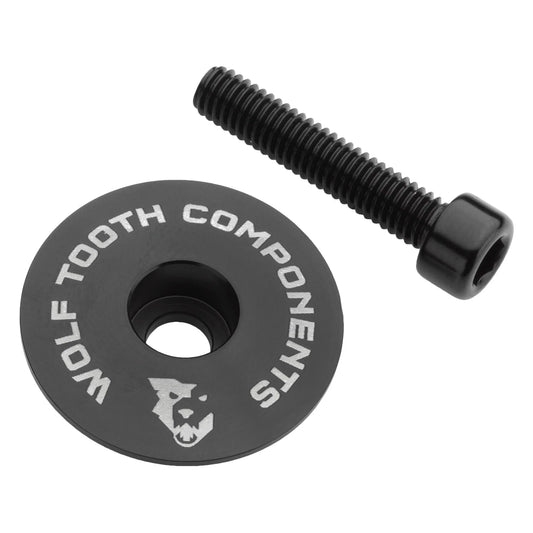 WOLF TOOTH Ultralight stuurpenkap met 1"1/8-schroef, zwart