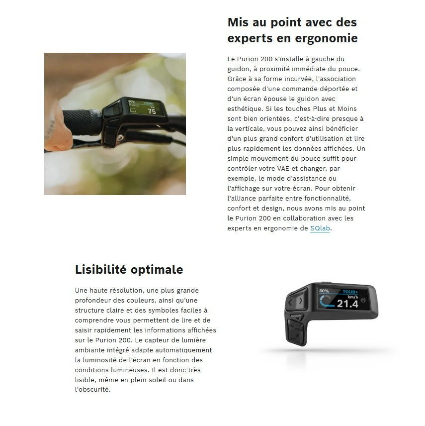 BOSCH PURION 200 scherm