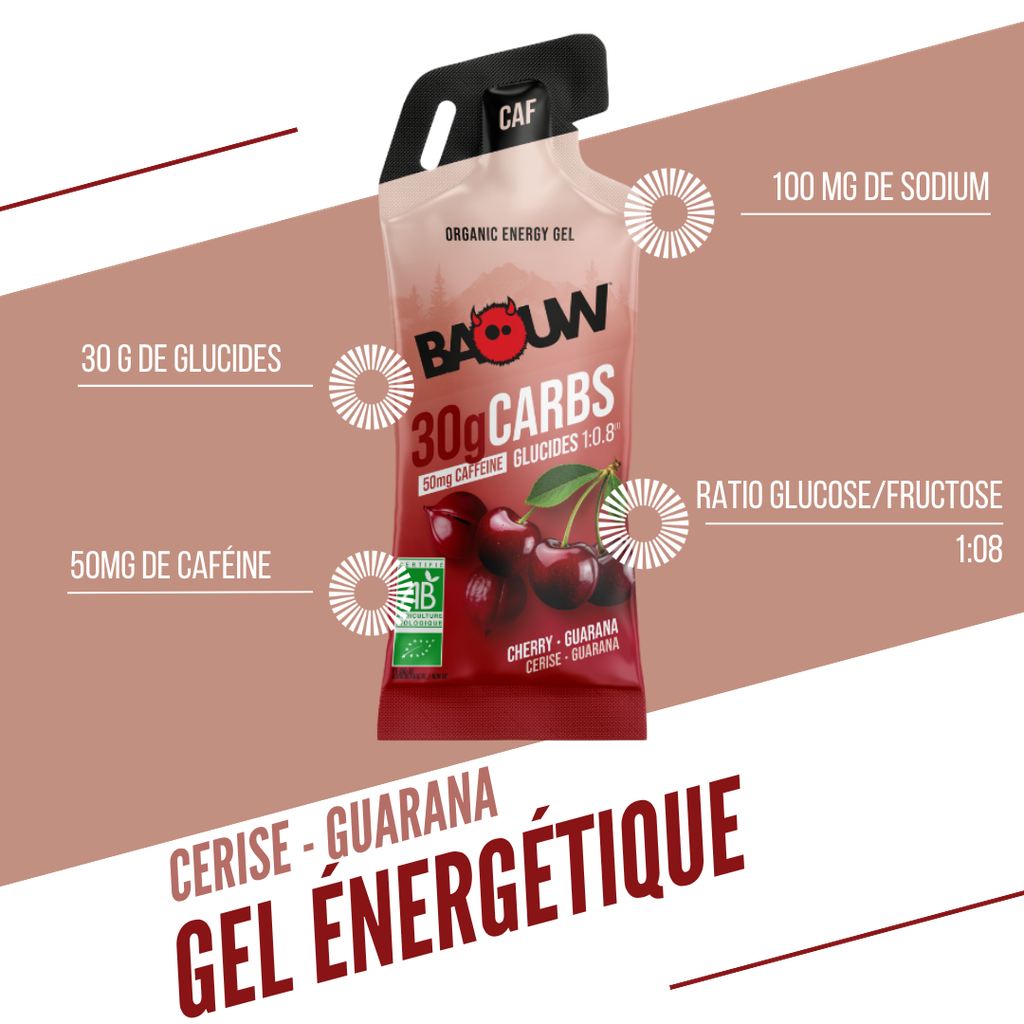 Energiegel BAOW (44g) Citroen/Kers/Guarana Cafeïne