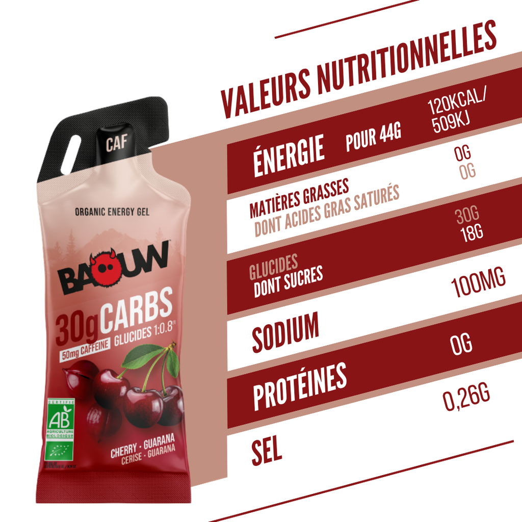 Energiegel BAOW (44g) Citroen/Kers/Guarana Cafeïne
