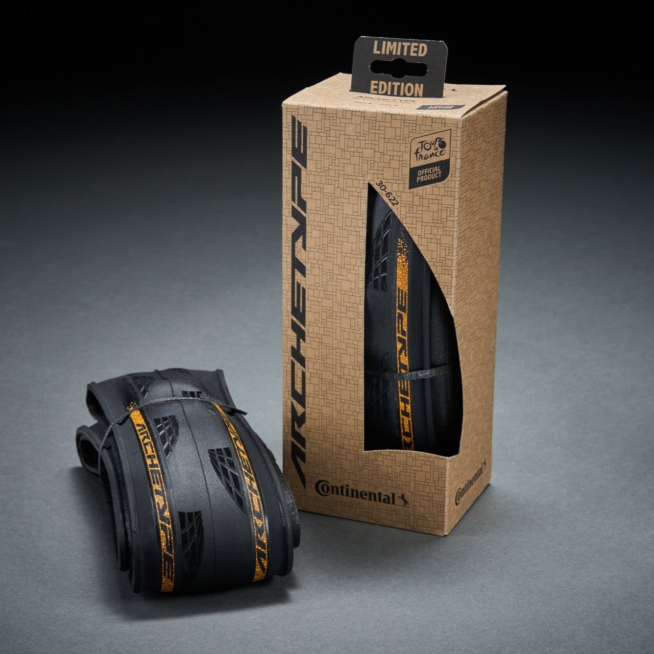 CONTINENTAL ARCHETYPE TDF 2025 700x30c Tubeless Ready Zwarte band - Limited Edition