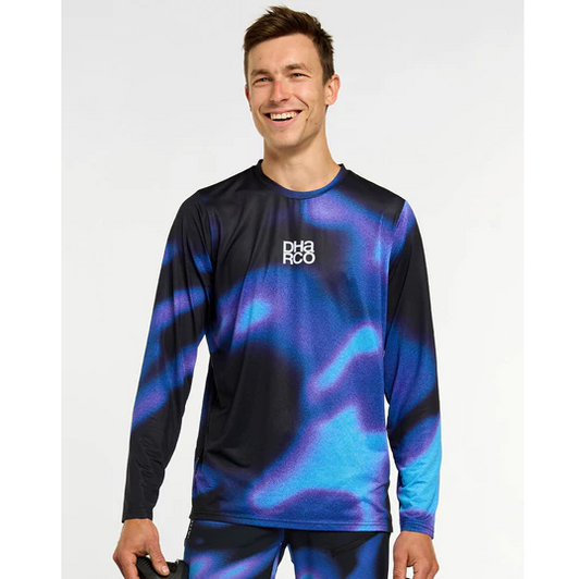 DHARCO RACE VORTEX Lange Mouw Trui Zwart/Paars