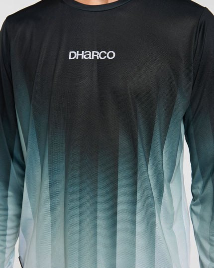 DHARCO RACE MIDNIGHT PRISM Lange Mouw Jersey Groen