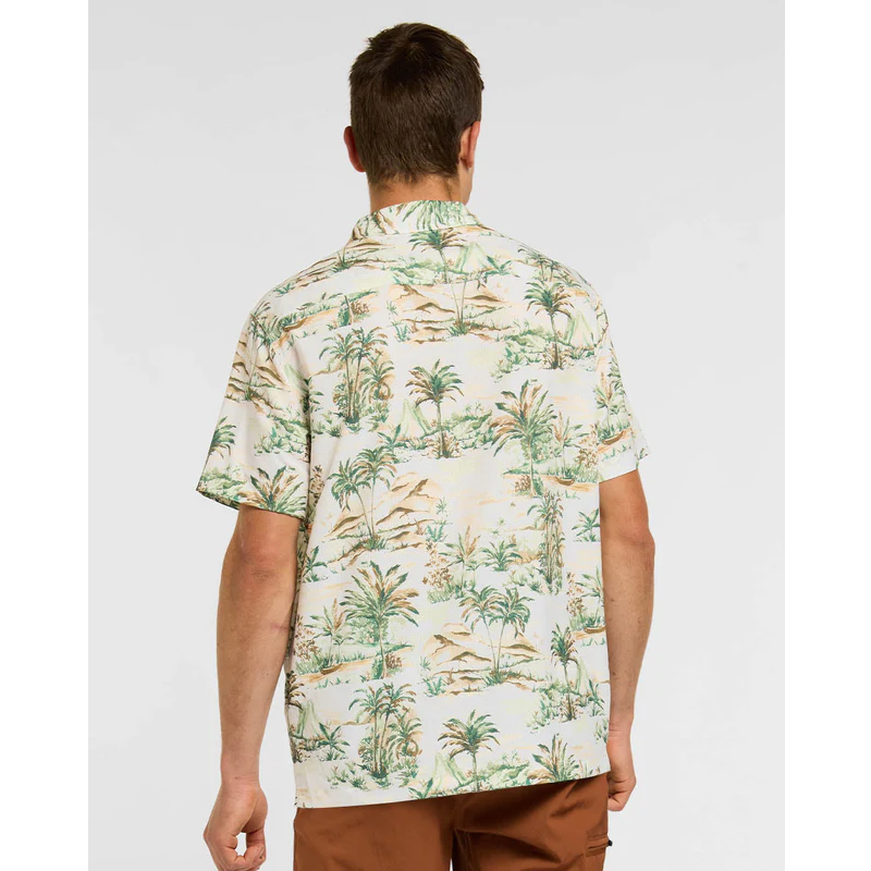 DHARCO TECH LOST Korte Mouw Shirt Beige/Kaki