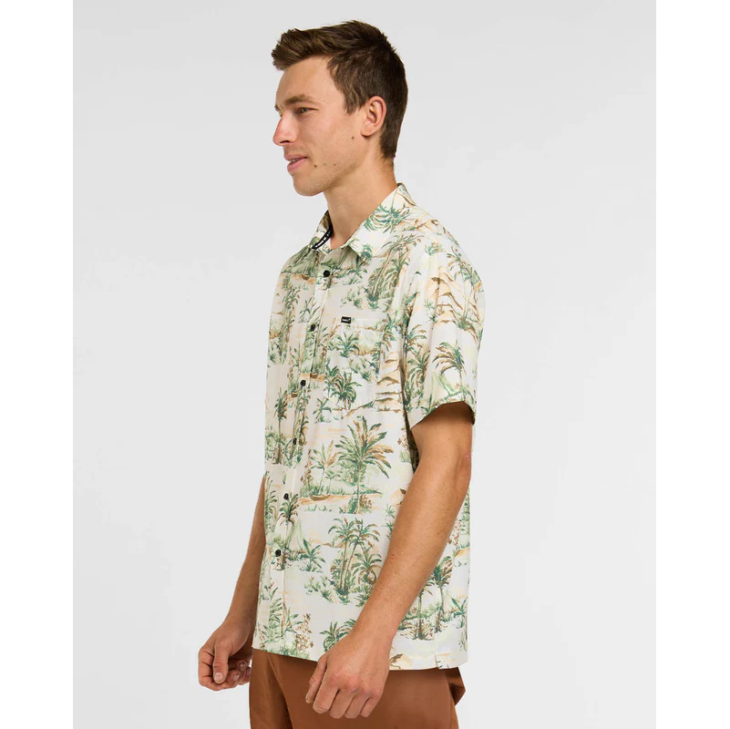 DHARCO TECH LOST Korte Mouw Shirt Beige/Kaki