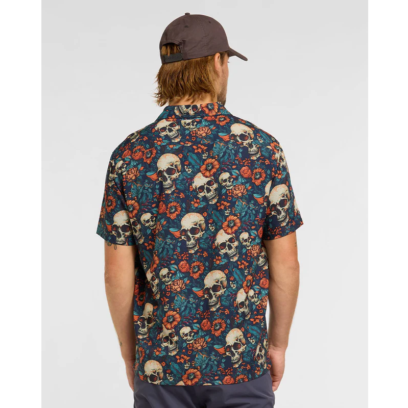 DHARCO TECH SKULLDUGGERY Shirt Korte Mouwen Blauw