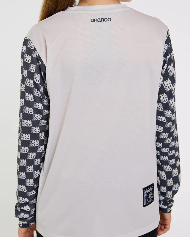 DHARCO GRAVITY OFFSET Junior Lange Mouw Trui Wit/Zwart
