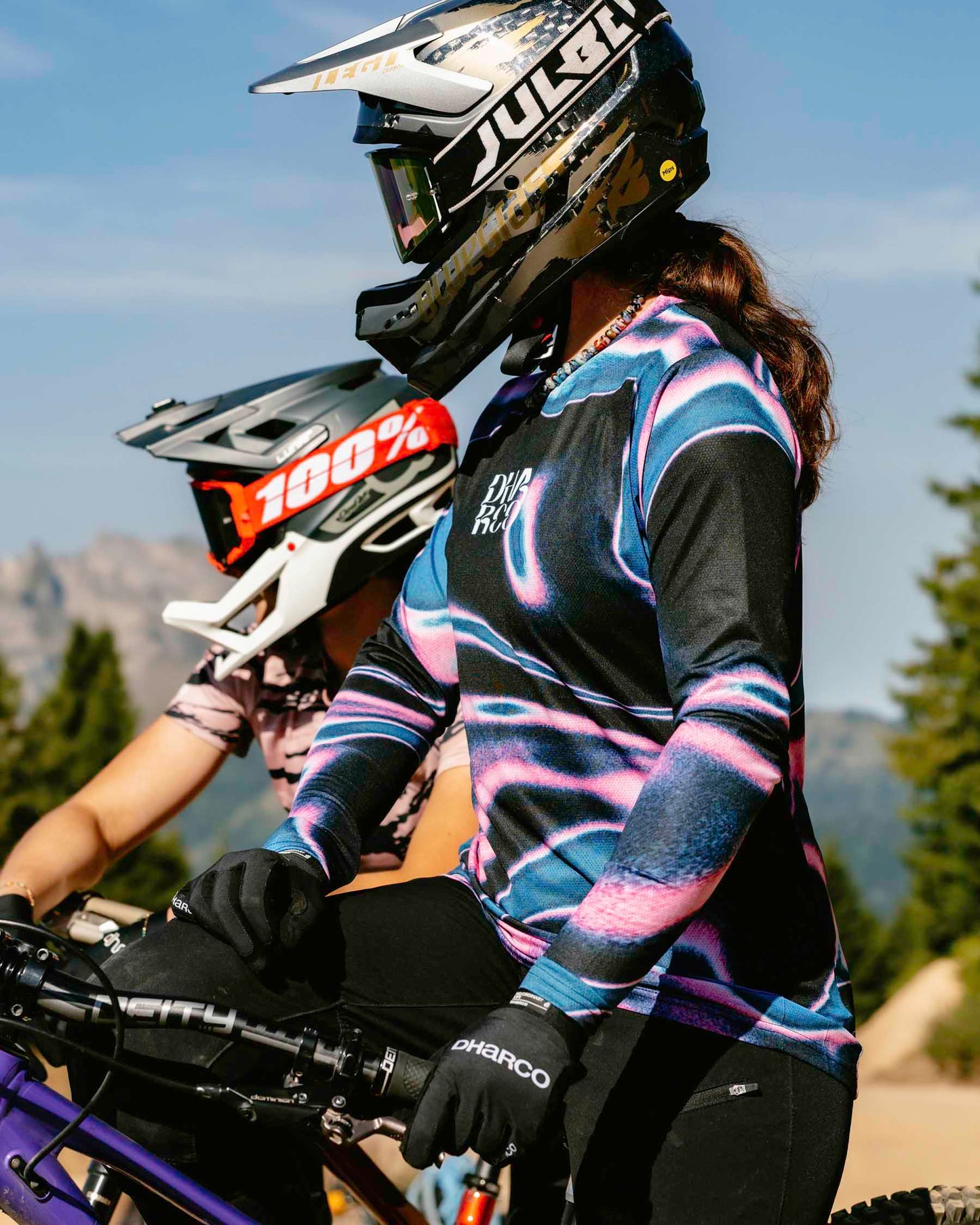 Damestrui DHARCO RACE AURORA Lange Mouw Zwart/Roze