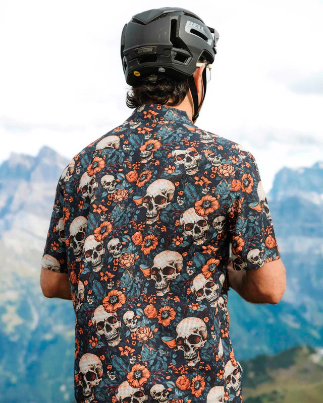 DHARCO TECH SKULLDUGGERY Shirt Korte Mouwen Blauw