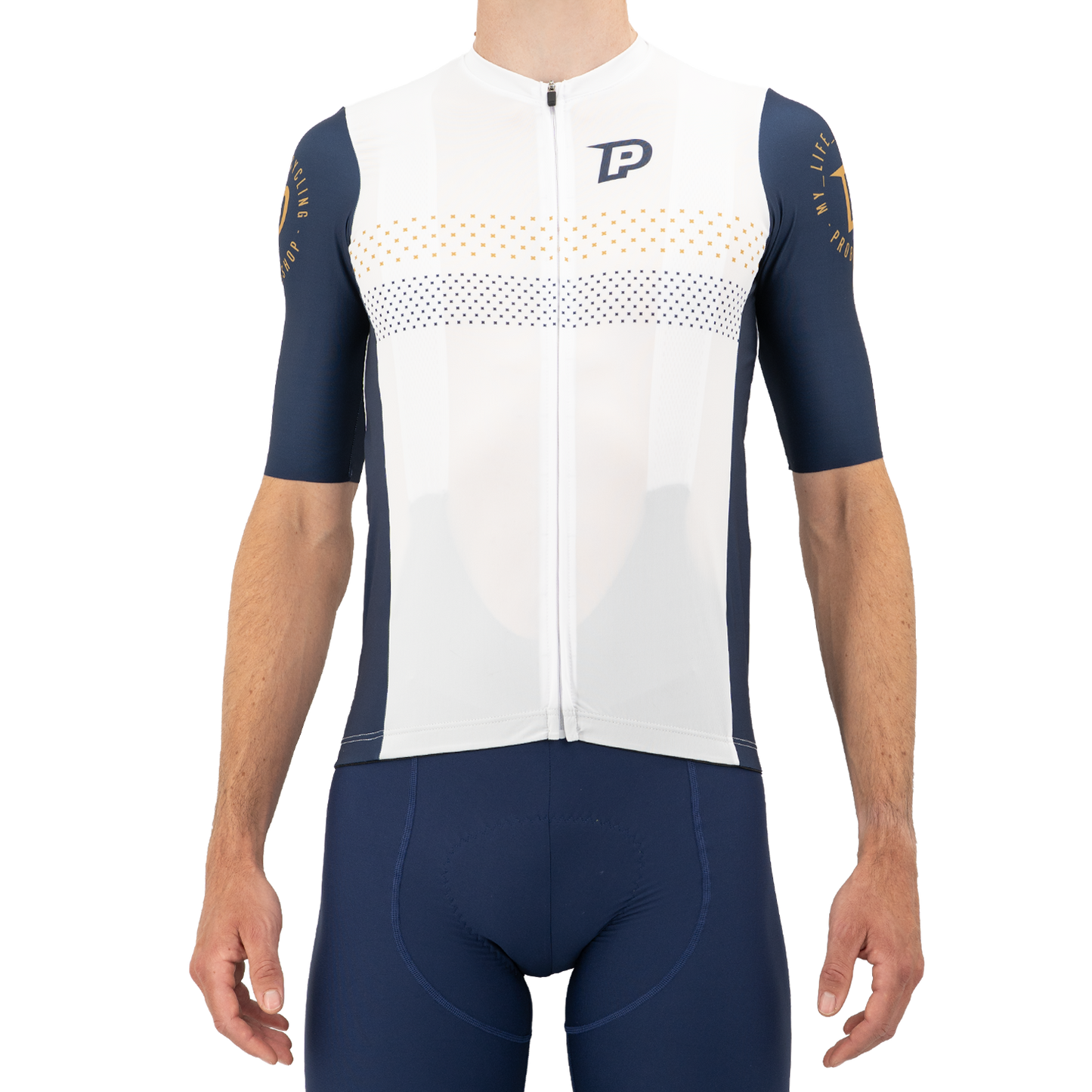 PROBIKESHOP Korte Mouw Trui Navy/Wit