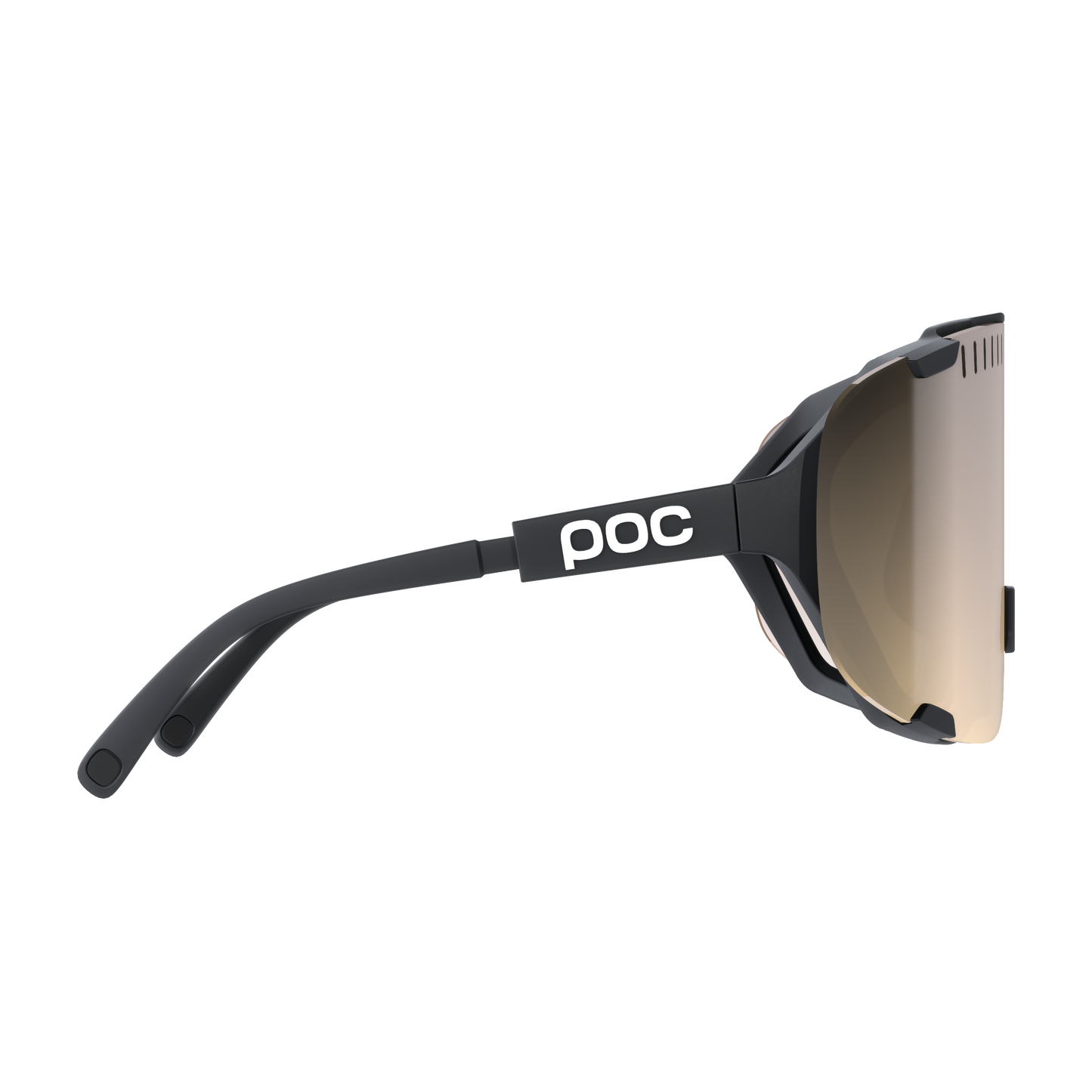 POC DEVOUR Stofbril + Zwart Helderheid Trail Deels Zonnig Zilver Lens