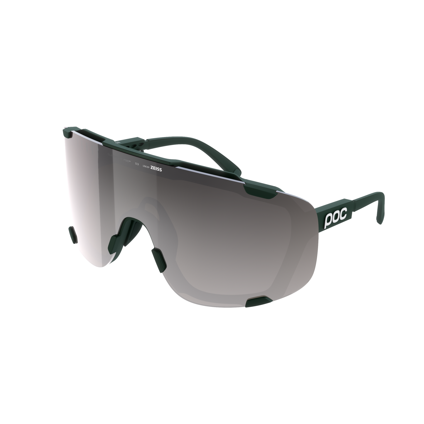 POC DEVOUR Stofbril + Kaki Helderheid Road Zonnig Zilver Lens
