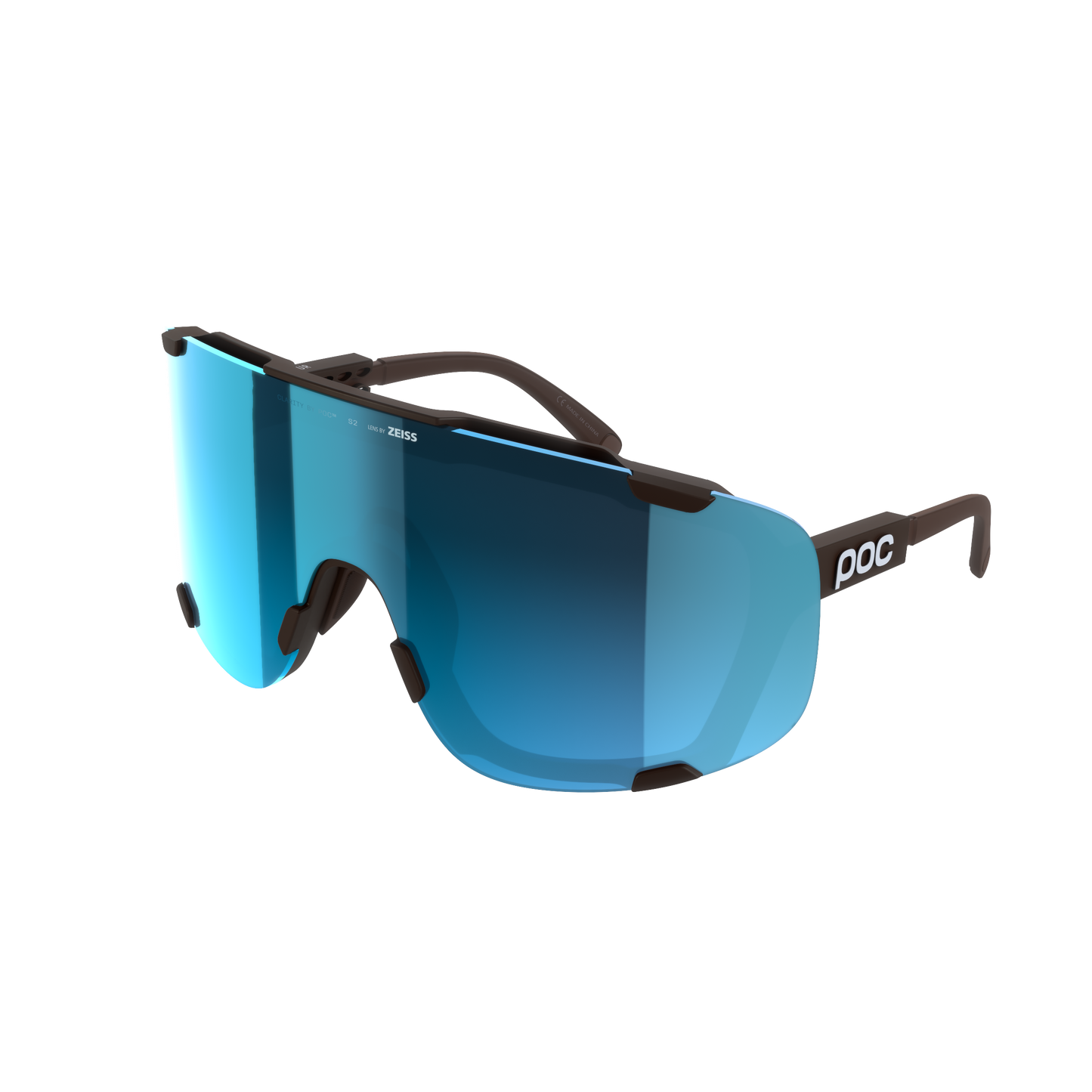 POC DEVOUR + Bronze Bril Helderheid Universeel Zonnig Turquoise Brilglas