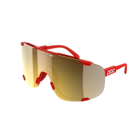 POC DEVOUR WF + Stofbril Rood/Karakter Road/Deel Zonnig Goud