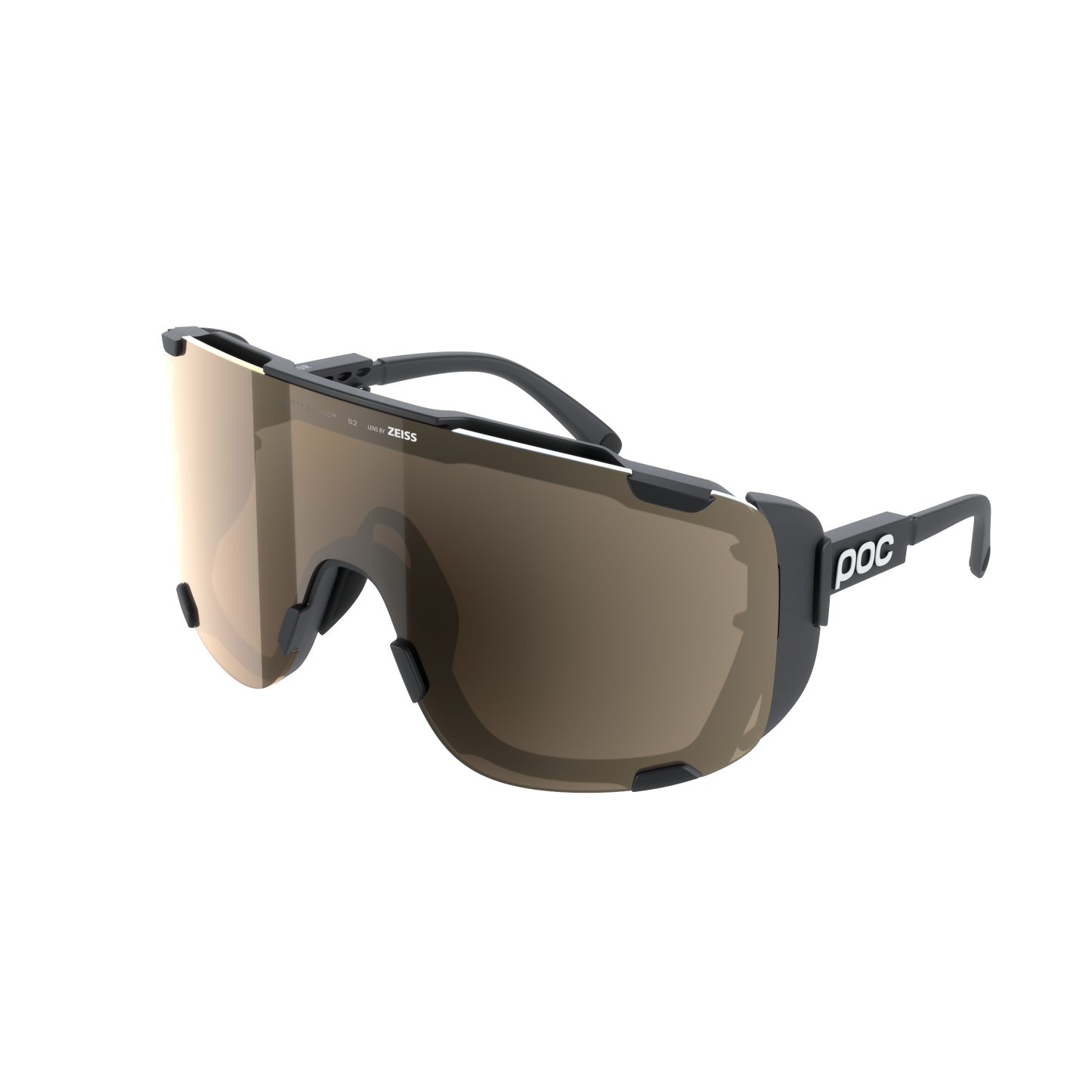POC DEVOUR ULTRA + Bril Black Clarity Trail Deels zonnig Zilverglas