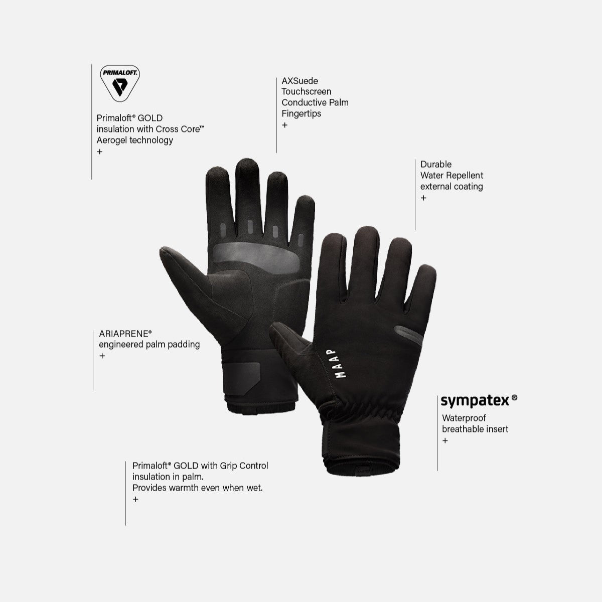 MAAP APEX diepe winterhandschoenen marine