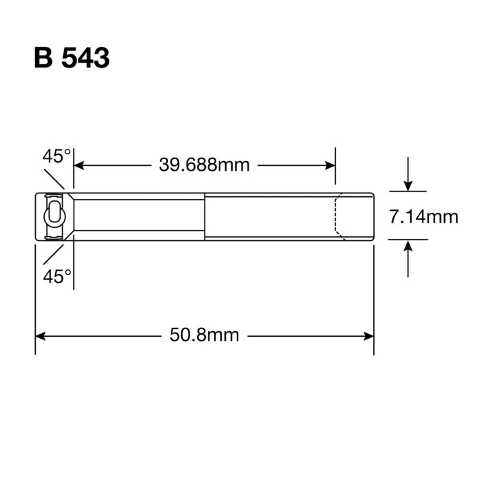 ENDURO LAGERS B 543 2RS MAX - ABEC 3 MAX (Hoekcontact) - 1 9/16''x2''x9/32'' Stuurlager