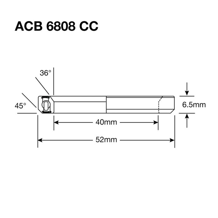 ENDURO LAGERS 6808 CC BO Stuurlager - ABEC 5 - zwart oxide - 40x52x6,5 (36x45°) ACB