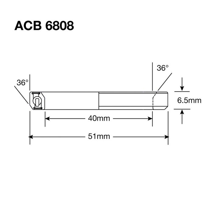 ENDURO LAGERS 6808 SS Stuurlager - 440c Roestvast (Hoekcontact) - 40x51x6,5 (36x36°) ACB