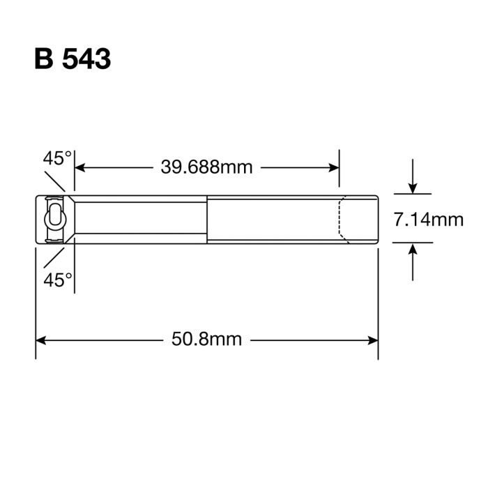 ENDURO LAGERS B 543 LLB SS - 440c roestvrij - 1 9/16''x2''x9/32'' Stuurlager