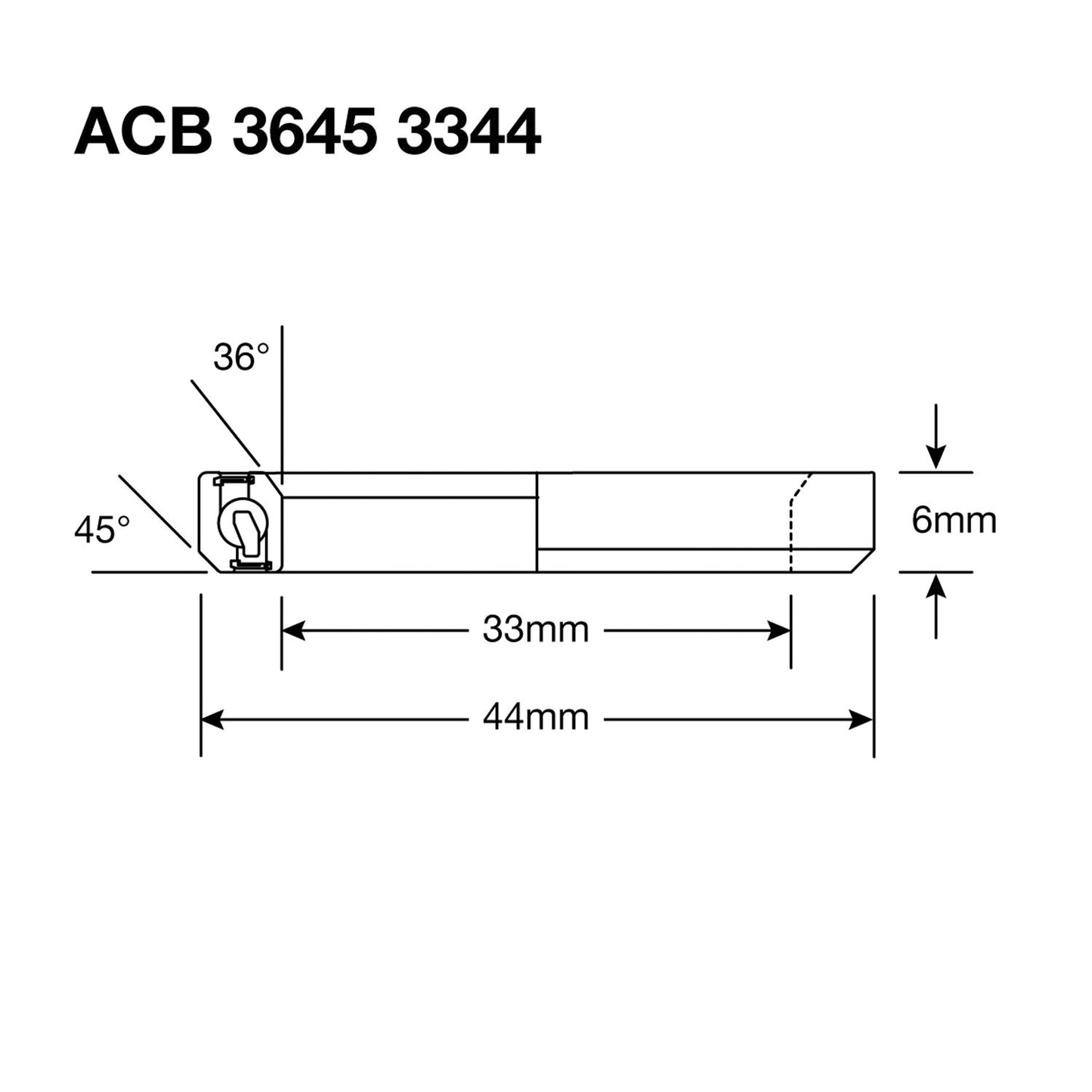 ENDURO LAGERS 3344 SS - 440c roestvrij - 33x44x6 (36x45°) ACB Stuurlager