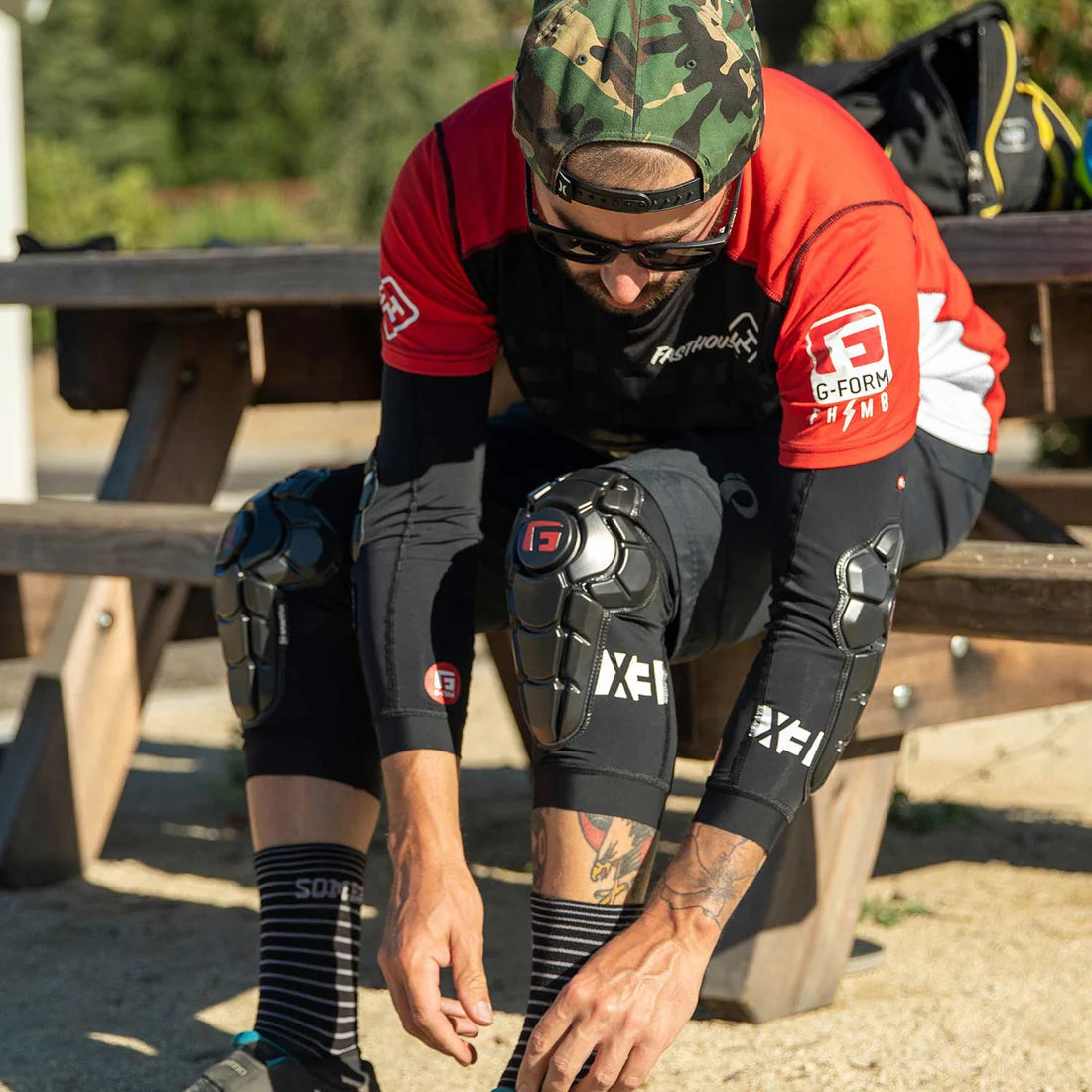 G-FORM PRO-X3 Kniebeschermers Zwart Mat