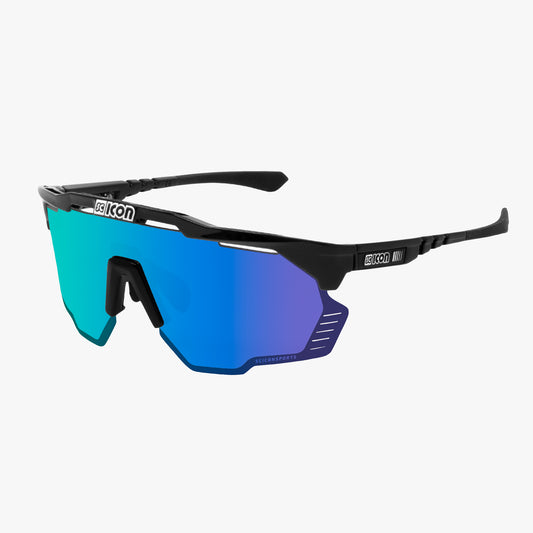 Zonnebril SCICON AEROSHADE KUNKEN Zwart Multimirror Blauw