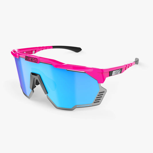 Zonnebril SCICON AEROSHADE KUNKEN Fluo Roze Multimirror Blauw