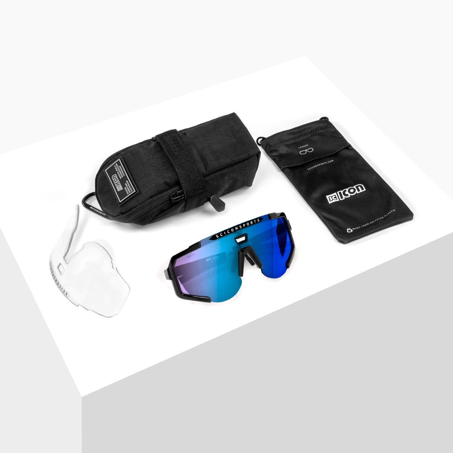 Bril SCICON AEROSCOPE Wit Multimirror Blauw
