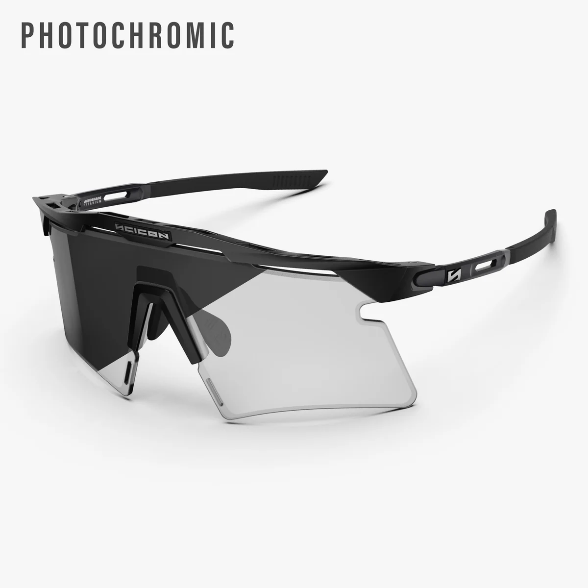 SCICON AEROSHADE 2.0 TITANIUM Matzwarte Grijze Photochromische glazen