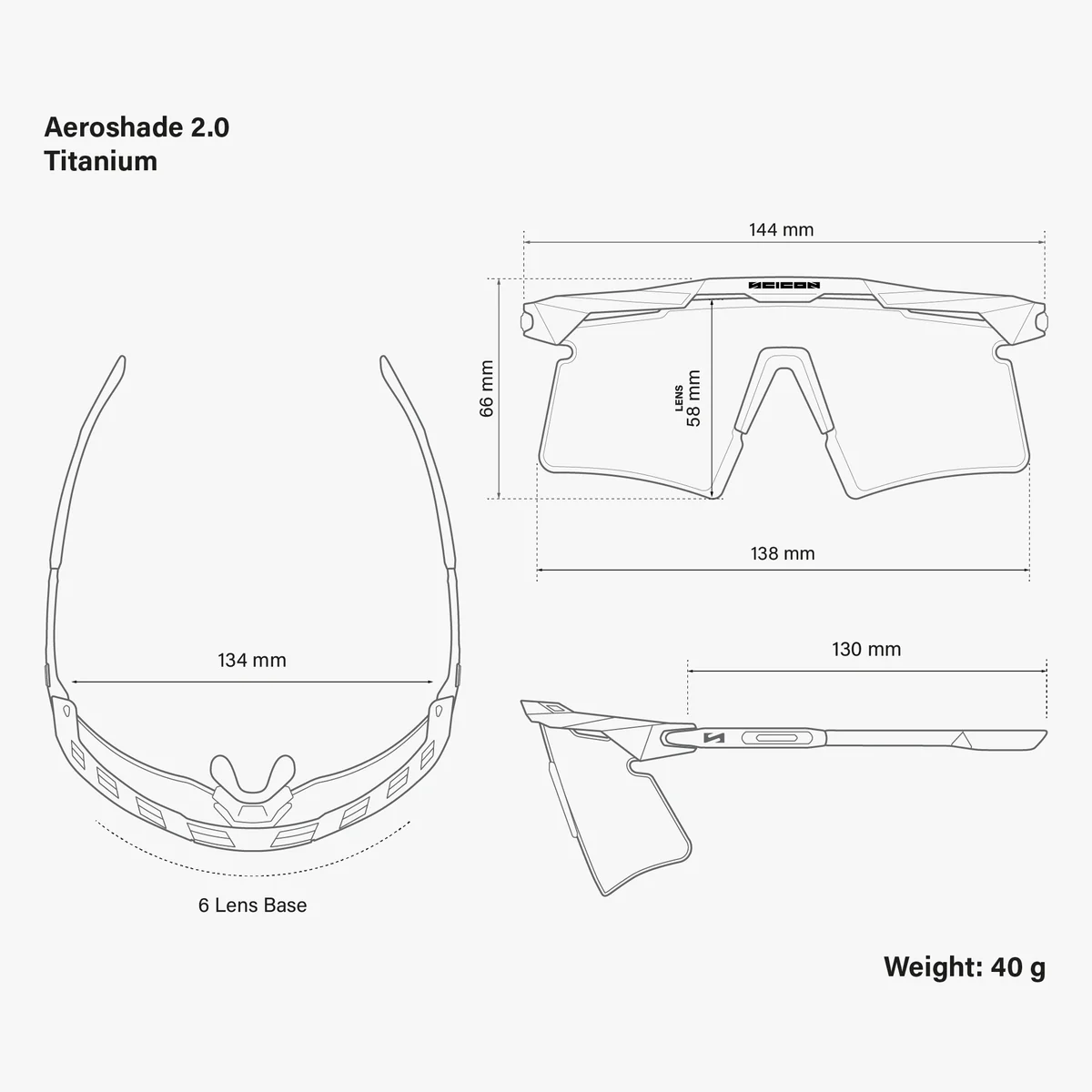 Zonnebril SCICON AEROSHADE 2.0 TITANIUM Zwart Kristal Glans Grijs Fotochromisch Glas