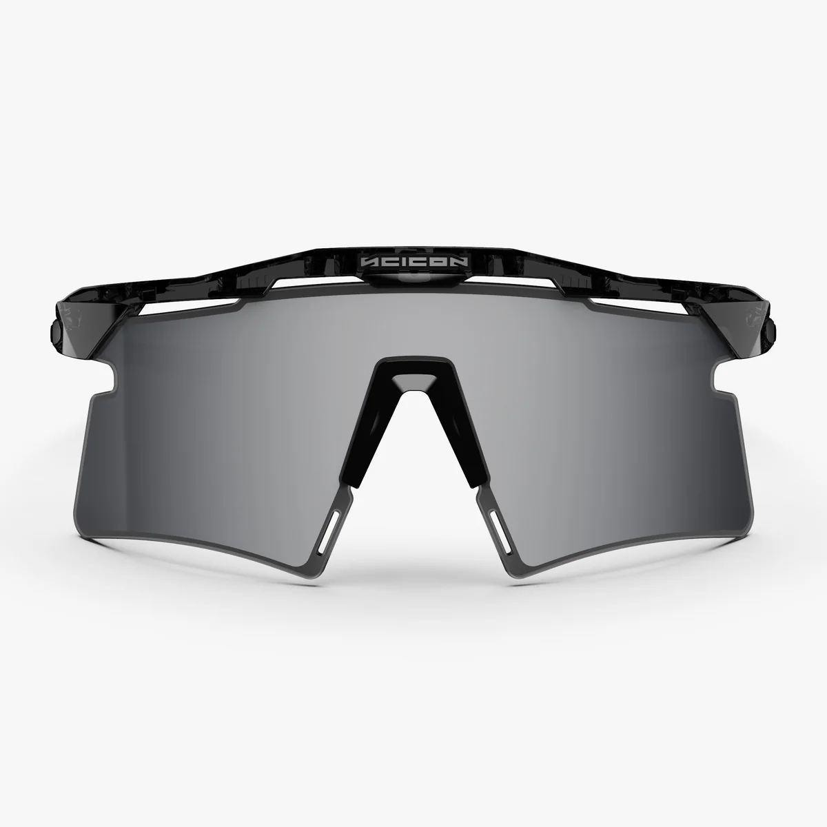 SCICON AEROSHADE 2.0 TITANIUM Bril Zwart Kristal Glans Multimirror Zilver + Roze Lens