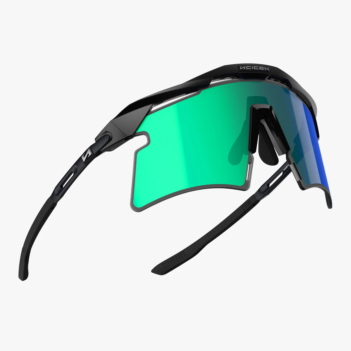 SCICON AEROSHADE 2.0 TITANIUM Bril Zwart Mat Multimirror Lens Blauw Groen + Roze