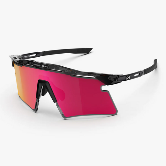 Zonnebril SCICON AEROSHADE 2.0 TITANIUM Zwart Kristalglans Multimirror Zonnebrilbril + Roze glazen