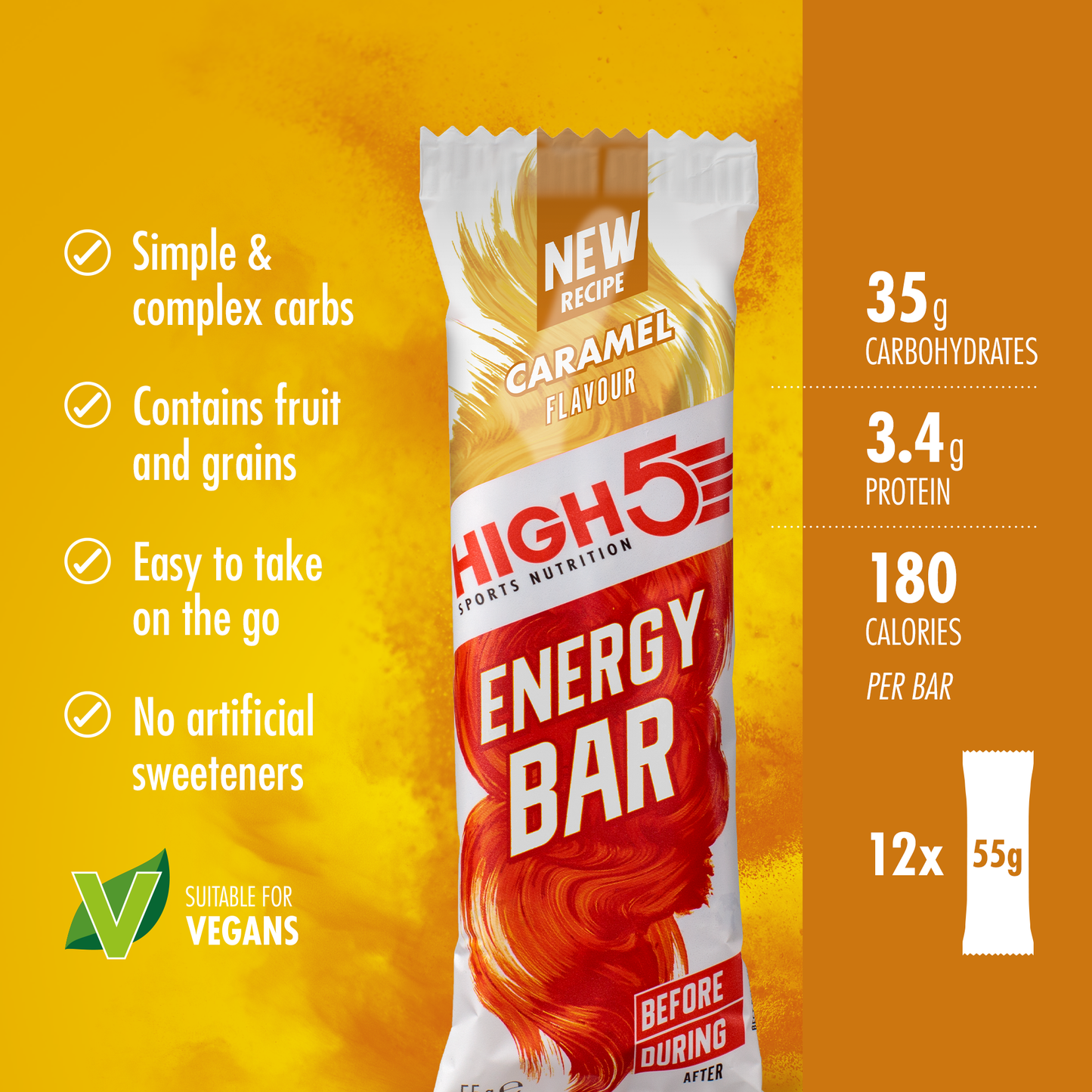 HIGH5 ENERGY BAR (55g) Karamel