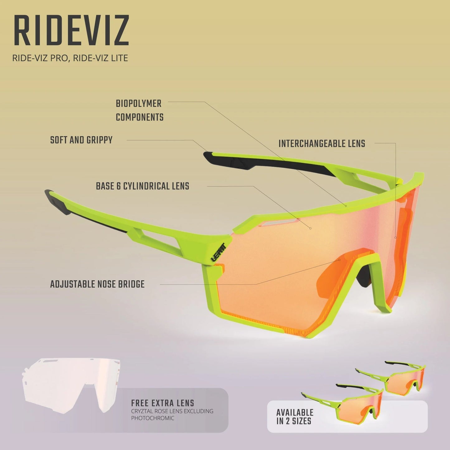 Bril LEATT RIDEVIZ Lite Cryztal Satin Zwart CRYZTAL Violet 30 VLT