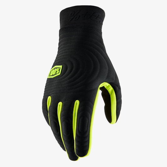 Handschoenen 100% BRISKER XTREME Zwart/Geel