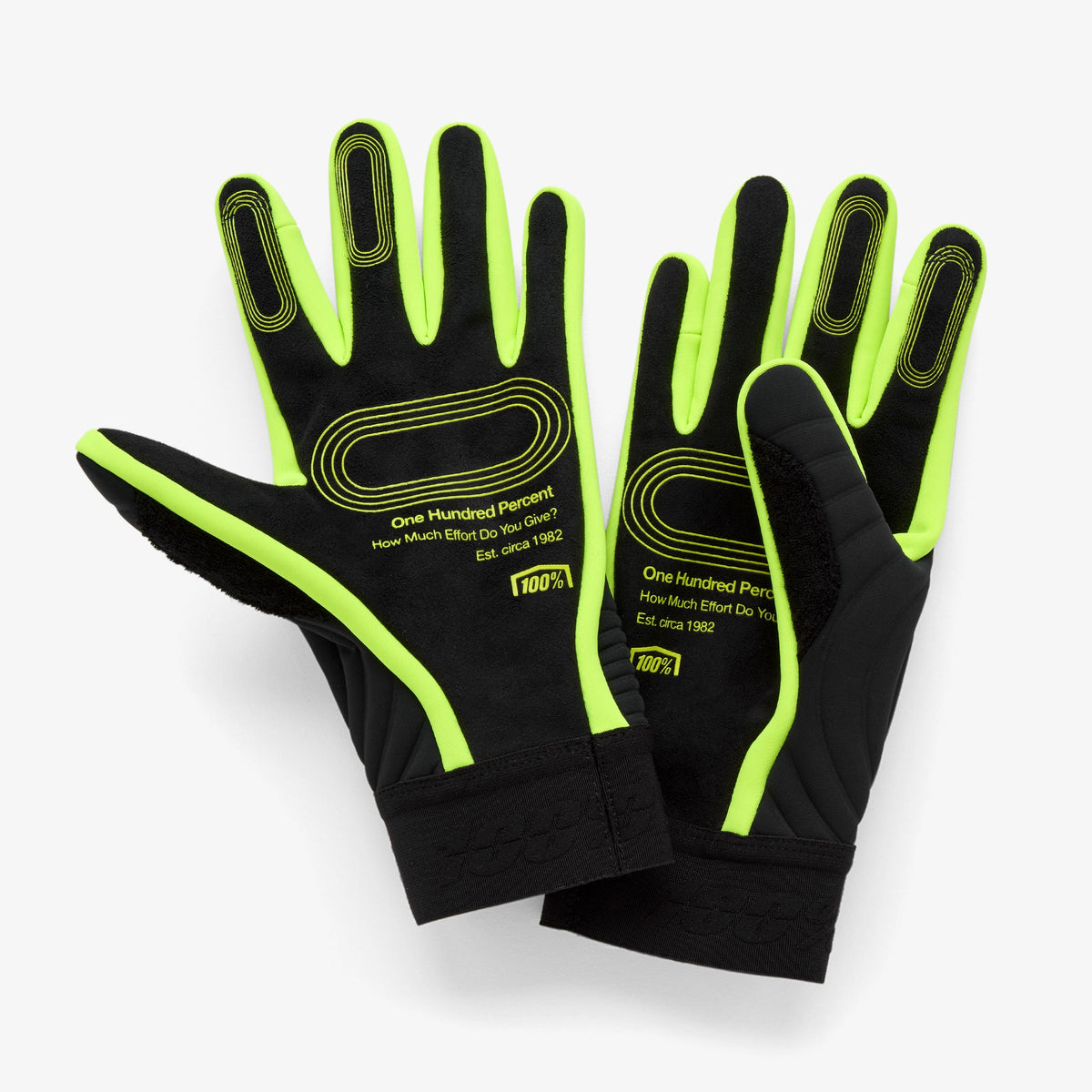 Handschoenen 100% BRISKER XTREME Zwart/Geel