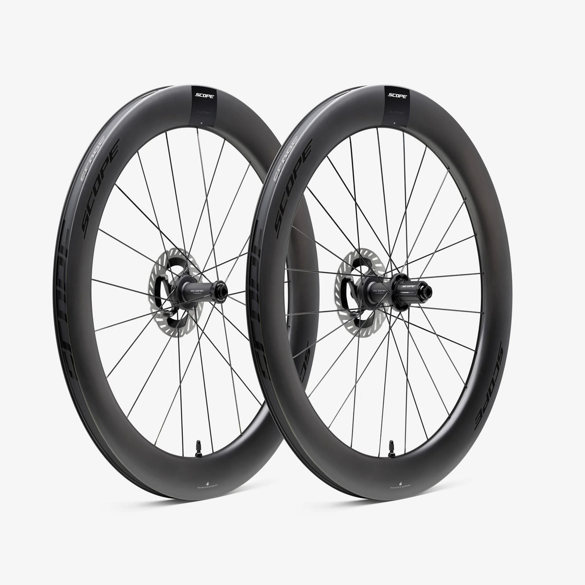 SCOPE Race R6 Tubeless Ready (Centerlock) Wielset Zwart