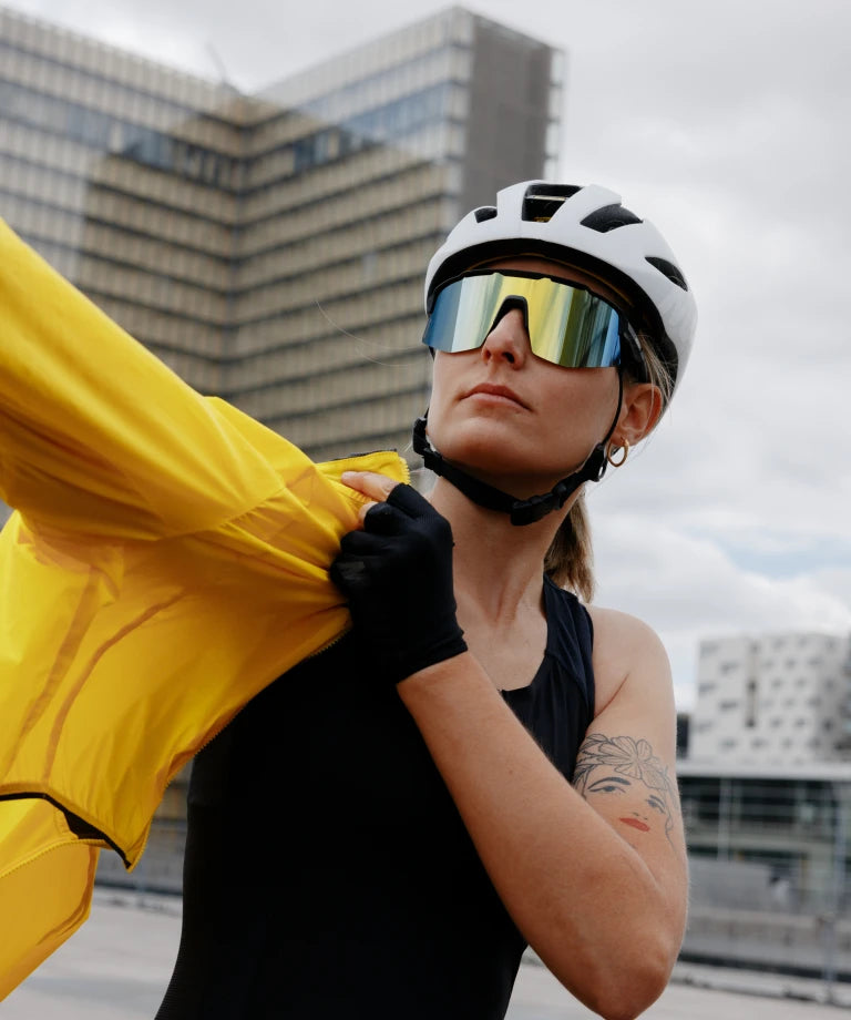 MAVIC MVS SHIELD Bril Zwart Goud/Blauw Lens