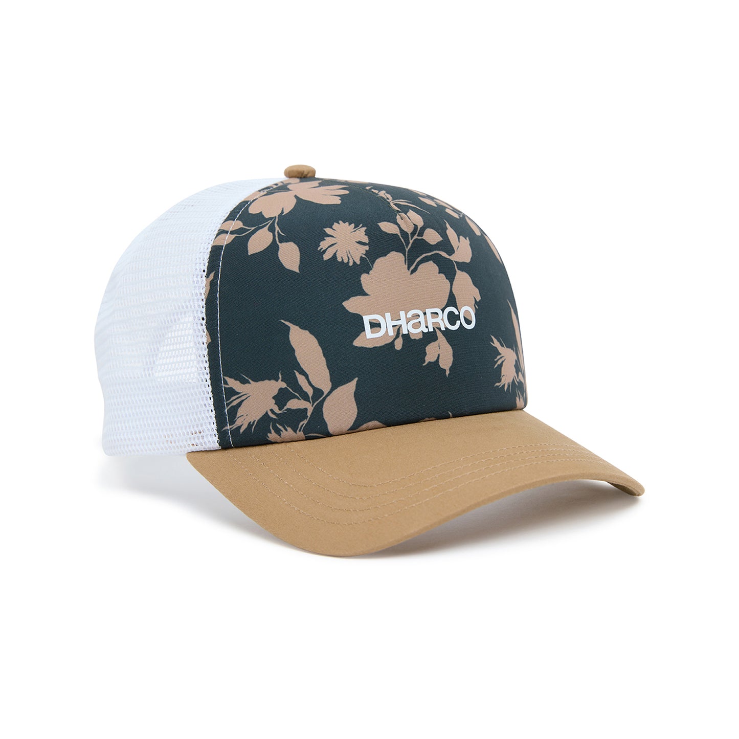 DHARCO CURVED PEAK TRUCKER pet Bruin/Wit