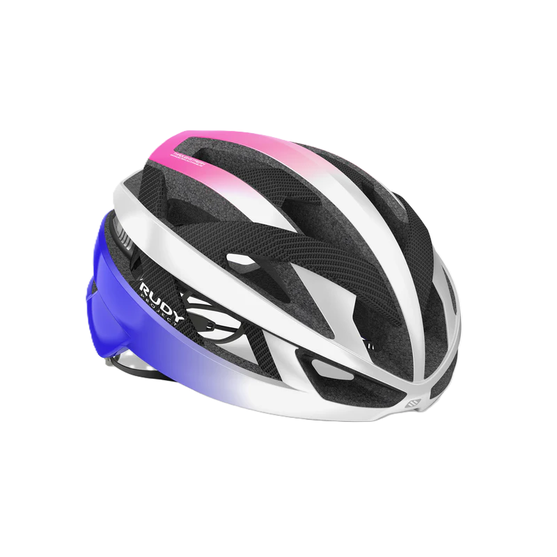 RUDY PROJECT REBEL CARBON Road Helm Wit/Paars/Roze