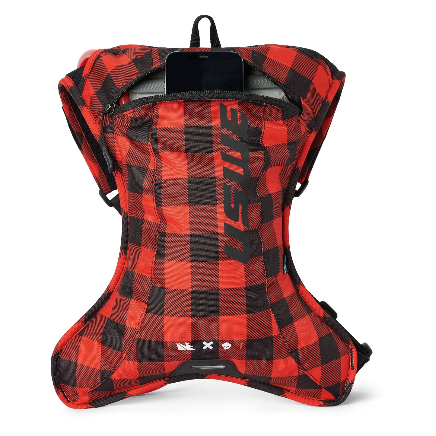 USWE OUTLANDER XC 2 L-drinkrugzak, flanel, rood/zwart
