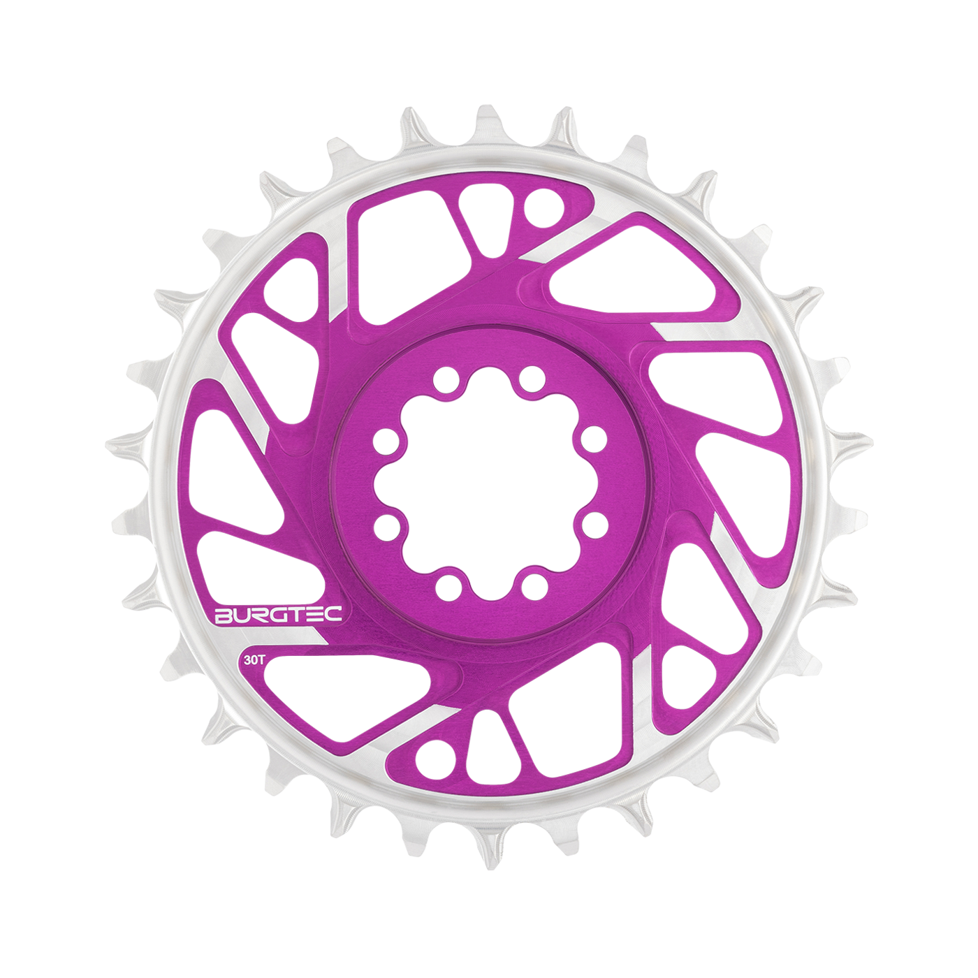 Plateau Mono BURGTEC DIK DIK 12V BOOST Directe montage 8 Vis T-Type Smal Breed Offset 3mm Violet