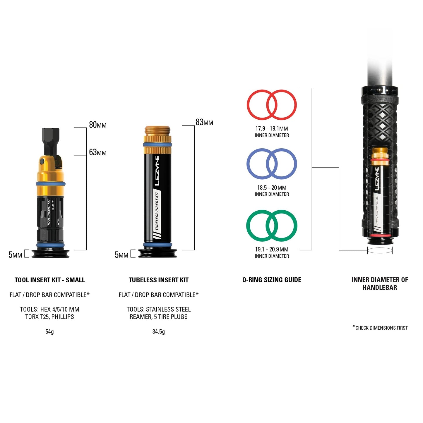 Tubeless reparatieset + Multi-Tool S Geïntegreerd LEZYNE stuur
