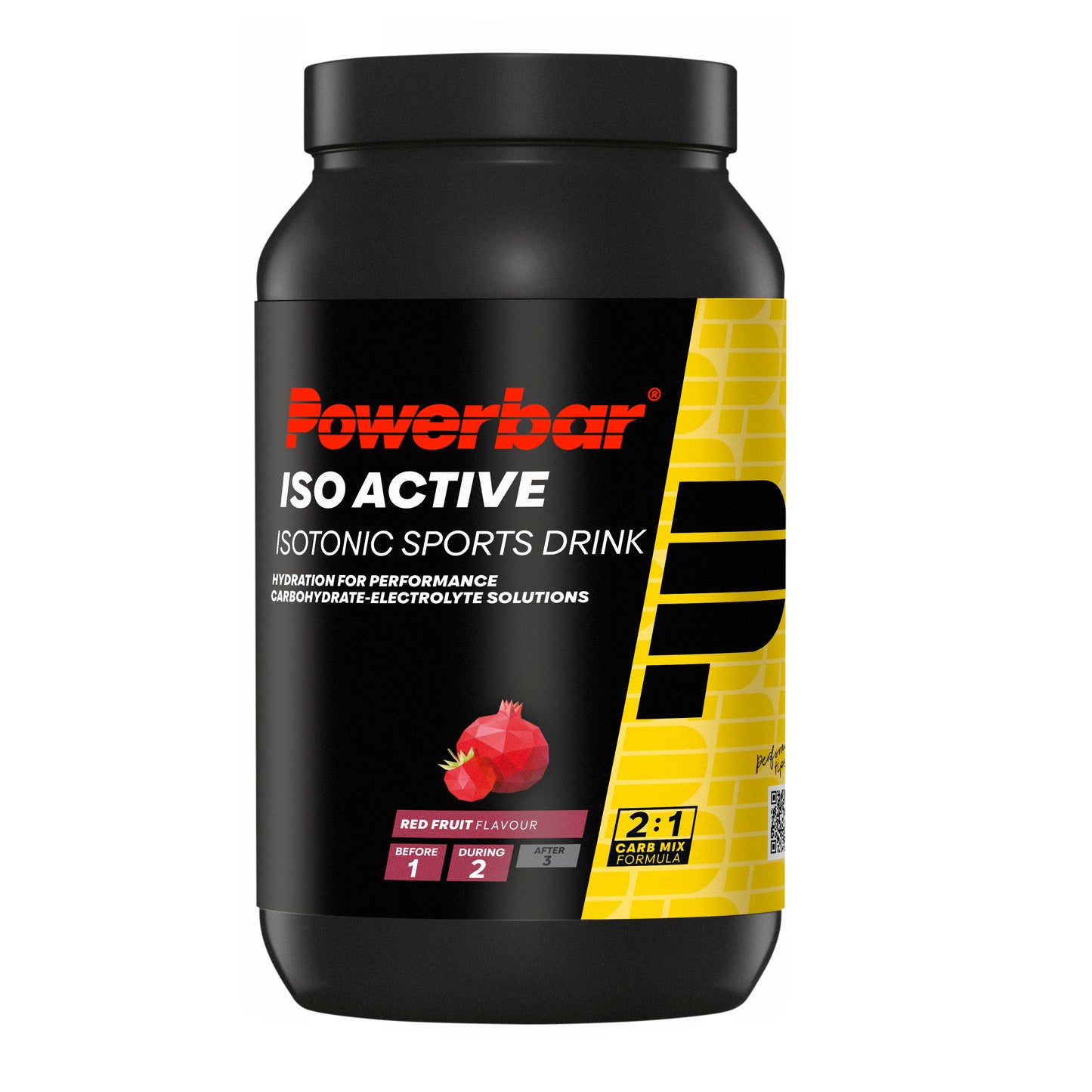 POWERBAR ISOACTIVE Energiedrank (1320 gr) Rode vruchten