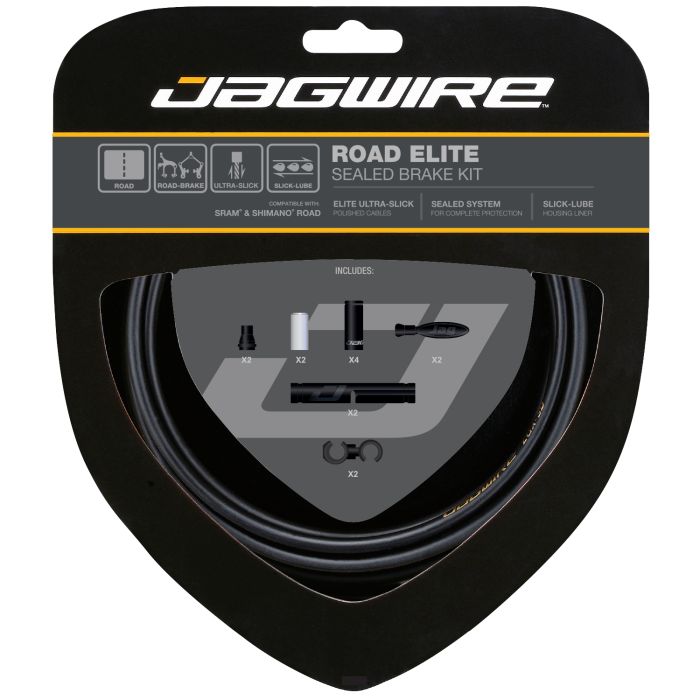 JAGWIRE ROAD ELITE SEALED remkabel en voeringset zwart