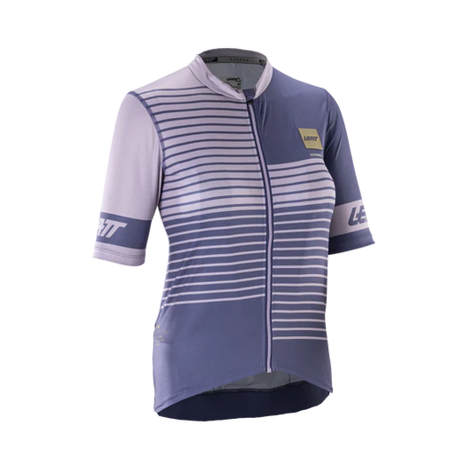 Damesmodel LEATT MTB ENDURANCE 3.0 Korte Mouw Trui Paars