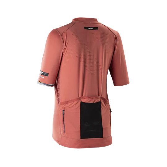 Damesmodel LEATT MTB ENDURANCE 5.0 CARGO Short Sleeve Jersey Rood