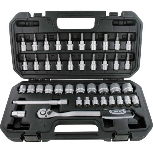 VAR DV-11900 Koffer met ratelsleutels (42 stuks)